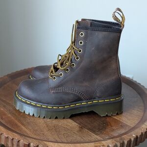 Dr Martens Boots 1460 Bex Crazy Horse Leather Lace Up 27894 Mens 5 Womens 6 New